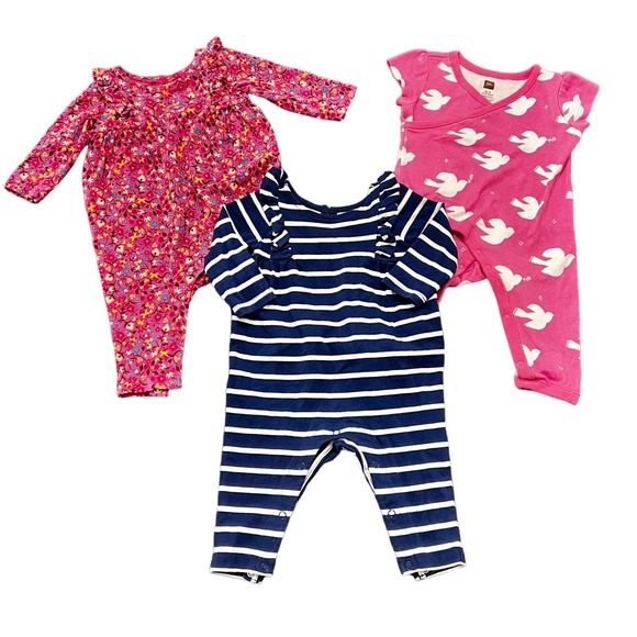 Tea Collection Romper Bundle 0-3 months l - Picture 1 of 6